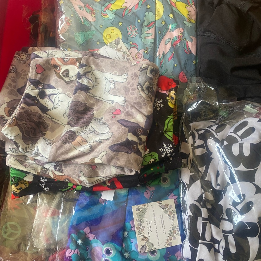 Buttery soft leggings mystery bundle of 3 random one size